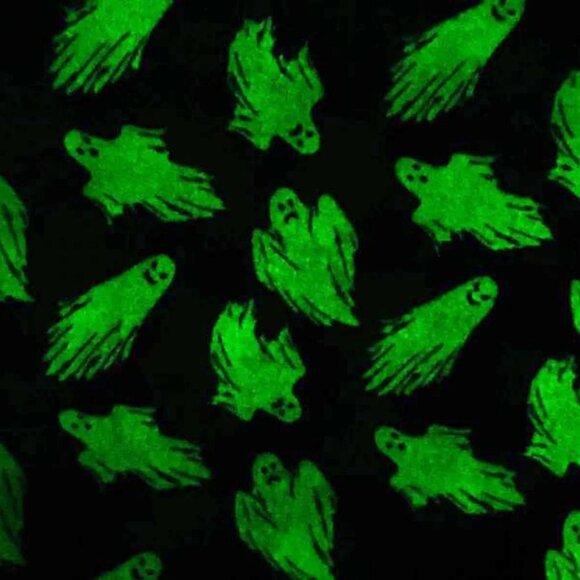 Glow In The Dark Ghosts~ Ponytail Scrub Cap, Surgical Hat, OR, CNA, NP, MD, Gift - Picture 5 of 6